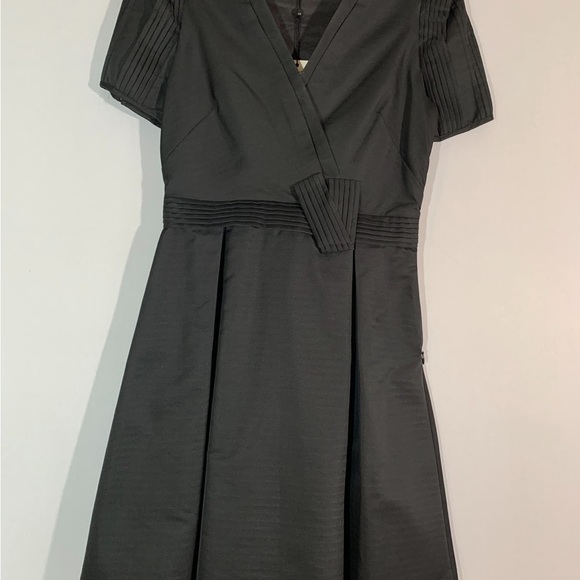 Max Studio Black Fit & Flare Mini Dress with V-Neck - Picture 3 of 9